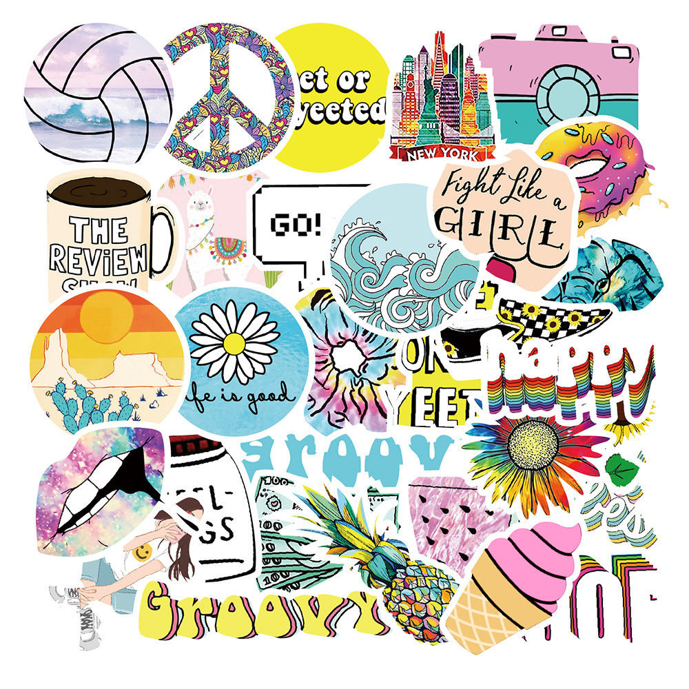 Stickers for Water Bottles , 100pcs Waterproof Cute Aesthetic Trendy  Stickers for Teens Kids Girls and Boys, for Notebook Phone Car Travel